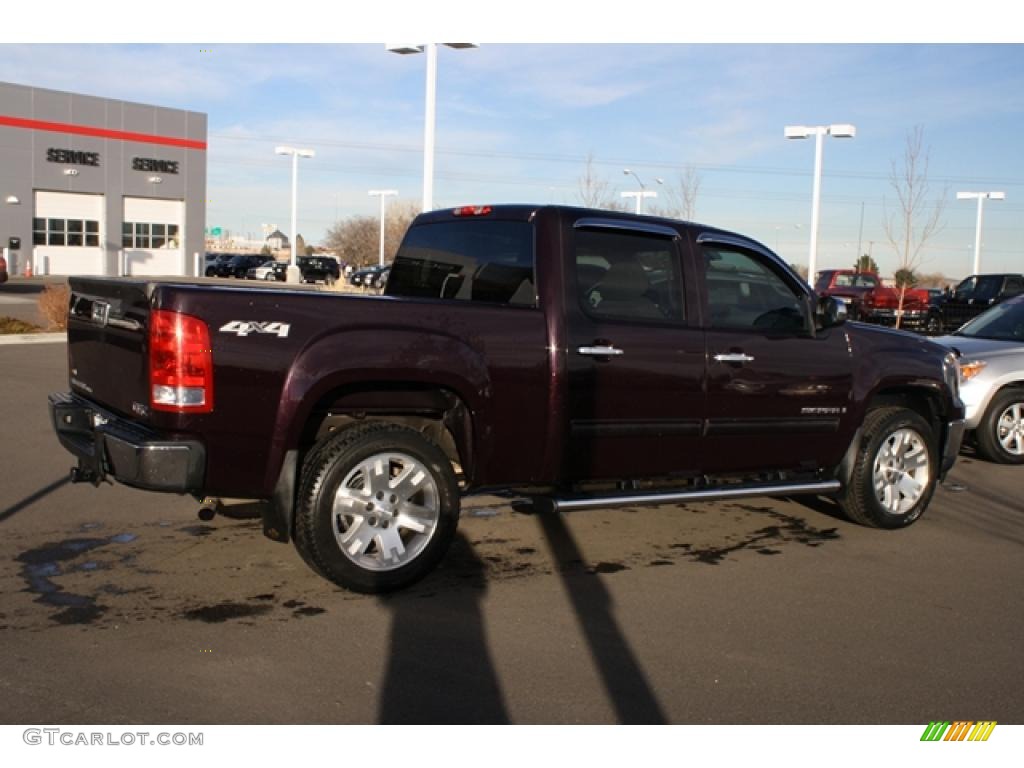 2008 Sierra 1500 SLE Crew Cab 4x4 - Dark Crimson Metallic / Light Titanium photo #2