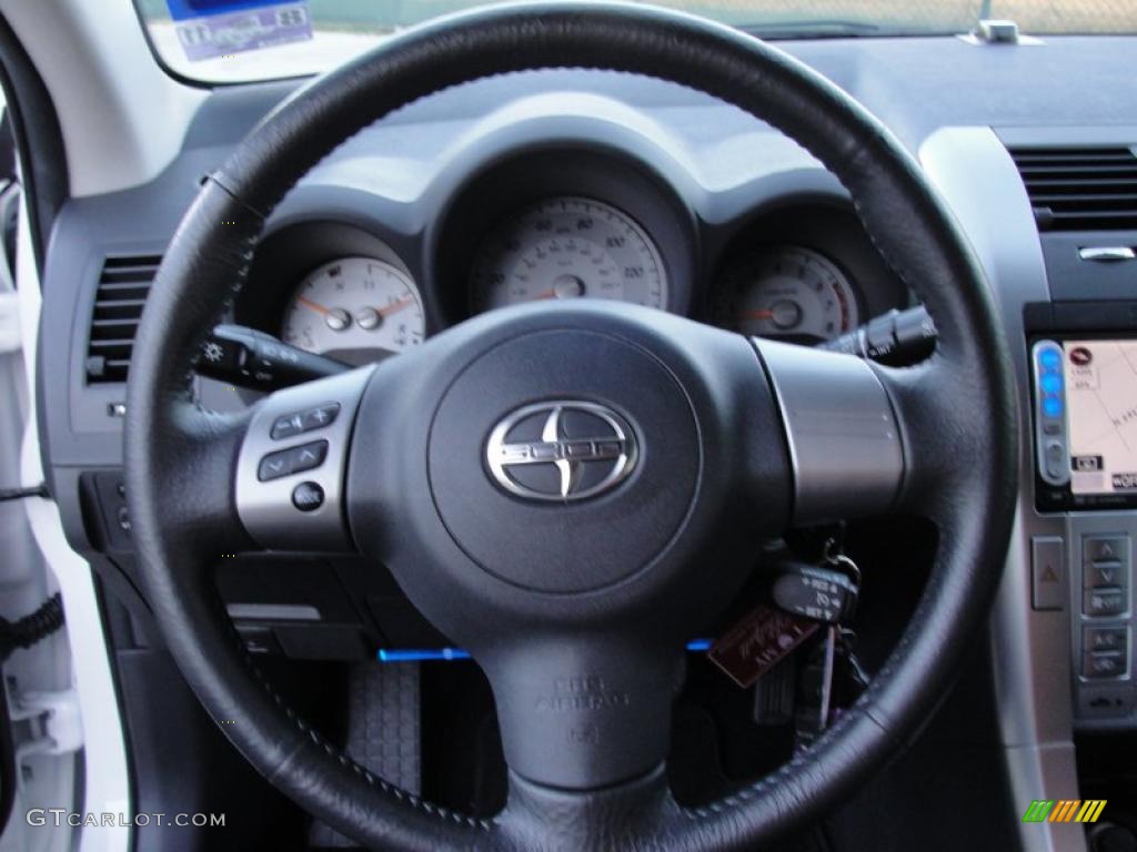 2010 Scion tC Standard tC Model Dark Charcoal Steering Wheel Photo #44236041
