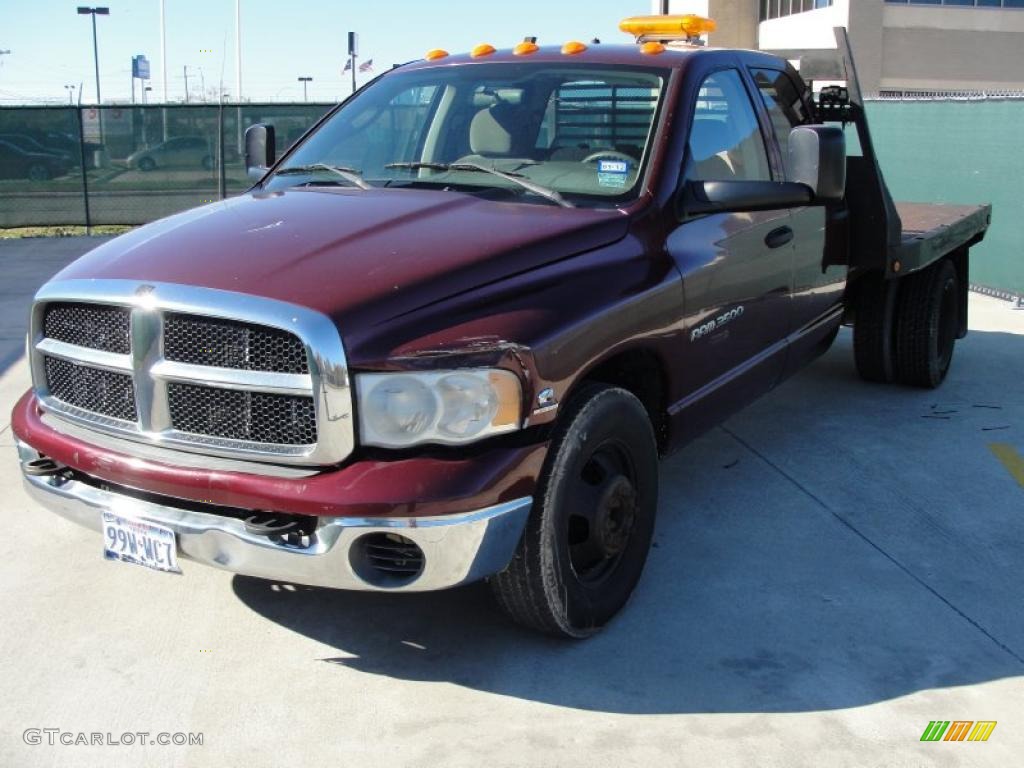 2003 Ram 3500 ST Quad Cab Chassis - Dark Garnet Red Pearl / Dark Slate Gray photo #7
