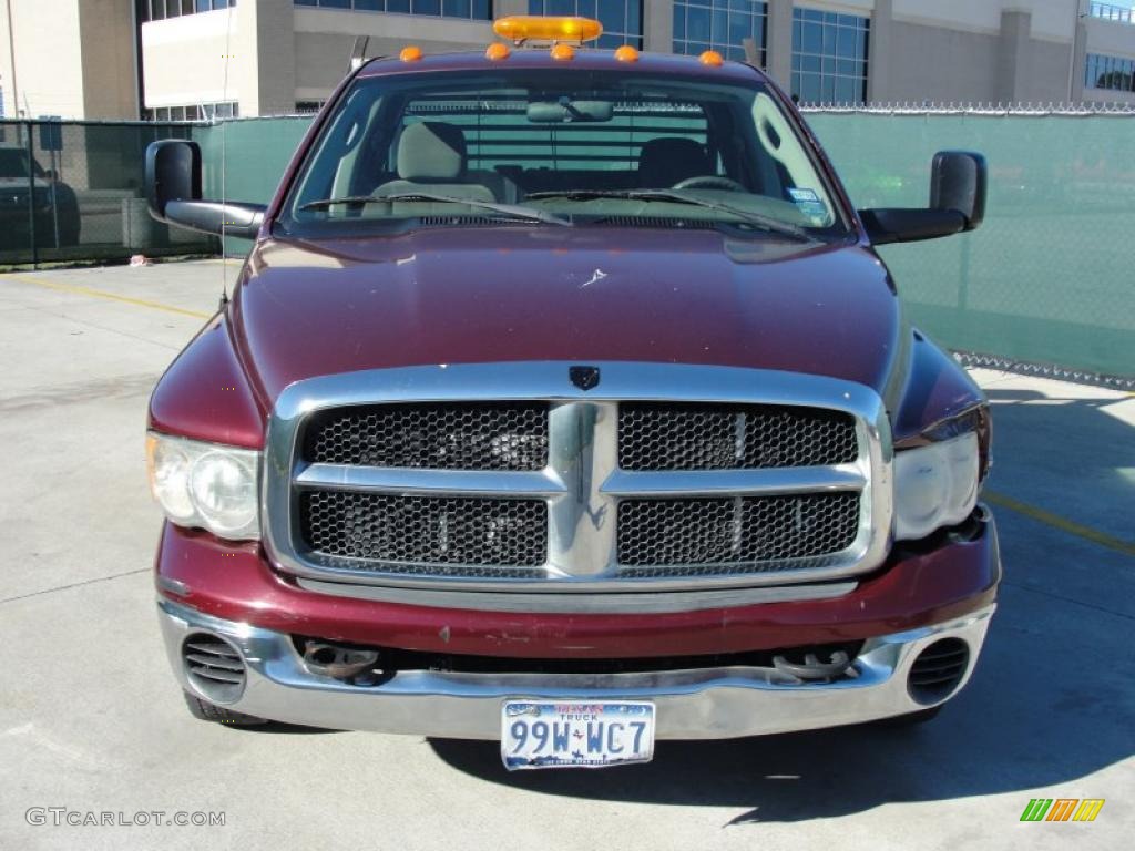 2003 Ram 3500 ST Quad Cab Chassis - Dark Garnet Red Pearl / Dark Slate Gray photo #8
