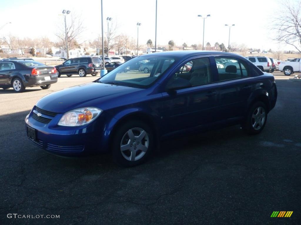 2007 Cobalt LS Sedan - Laser Blue Metallic / Gray photo #2