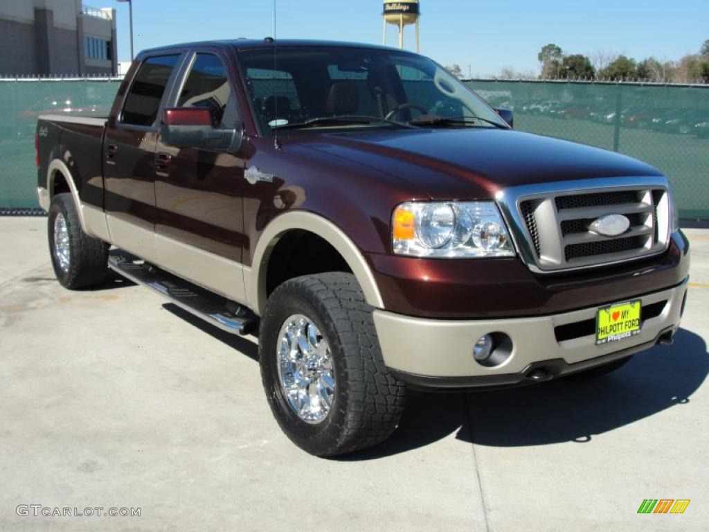 2008 F150 King Ranch SuperCrew 4x4 - Mahogany Metallic / Tan/Castaño Leather photo #1