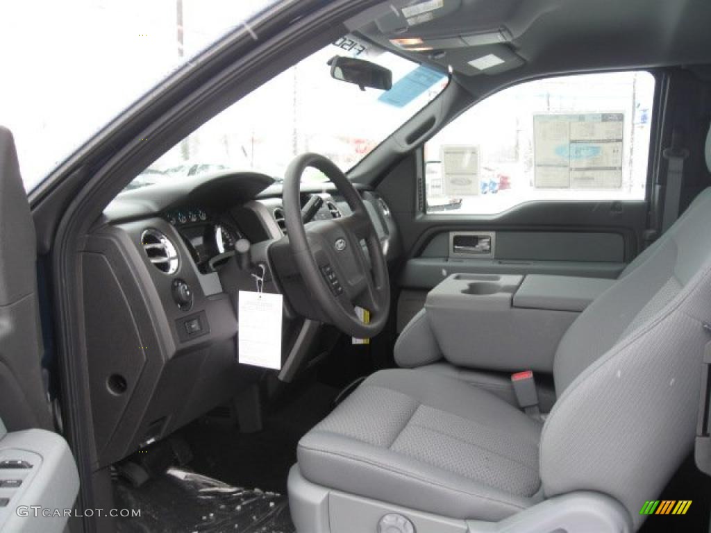 2011 F150 XLT SuperCab 4x4 - Dark Blue Pearl Metallic / Steel Gray photo #6