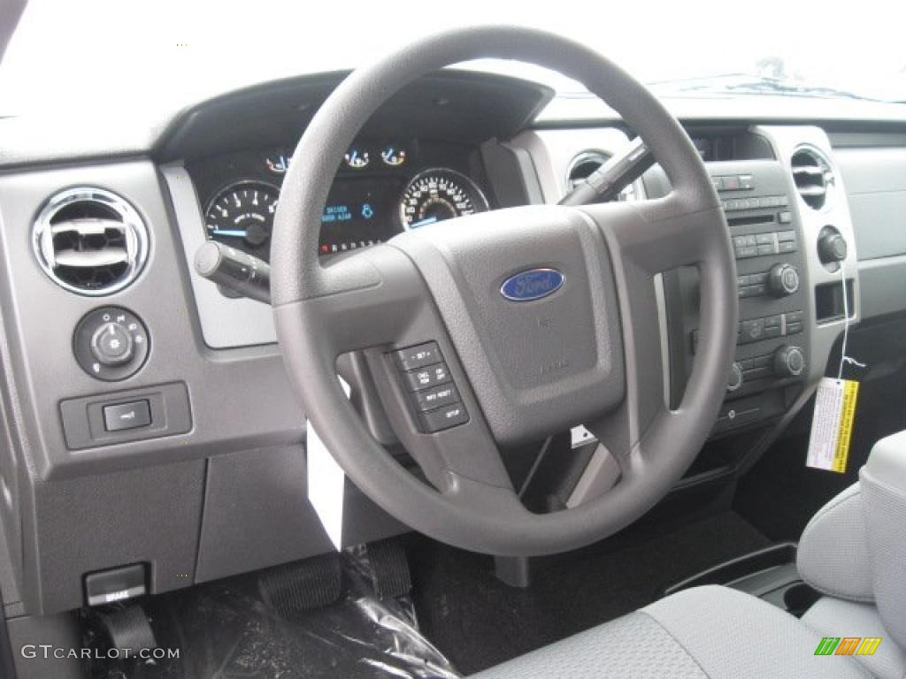 2011 F150 XLT SuperCab 4x4 - Dark Blue Pearl Metallic / Steel Gray photo #8