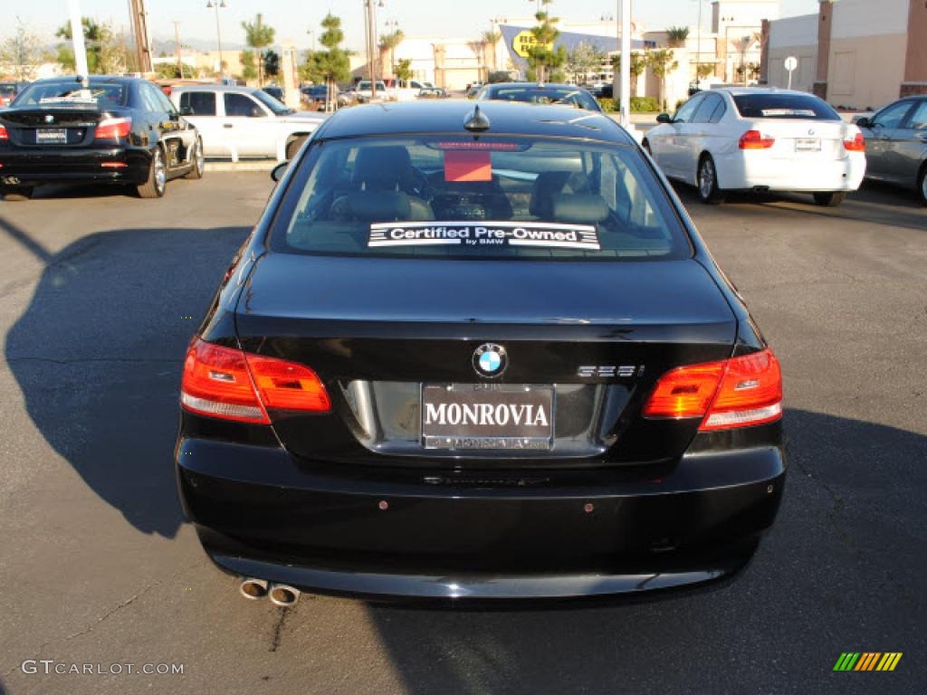 2008 3 Series 328i Coupe - Jet Black / Black photo #7