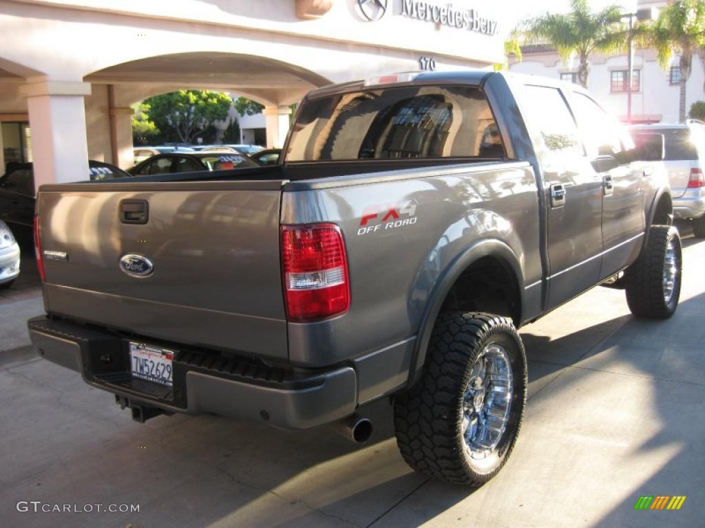2005 F150 FX4 SuperCrew 4x4 - Dark Shadow Grey Metallic / Black photo #2