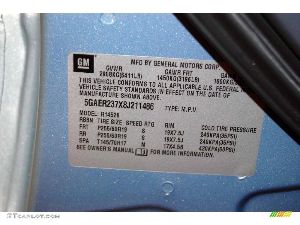 2008 Enclave CXL - Blue Gold Crystal Metallic / Titanium/Dark Titanium photo #22