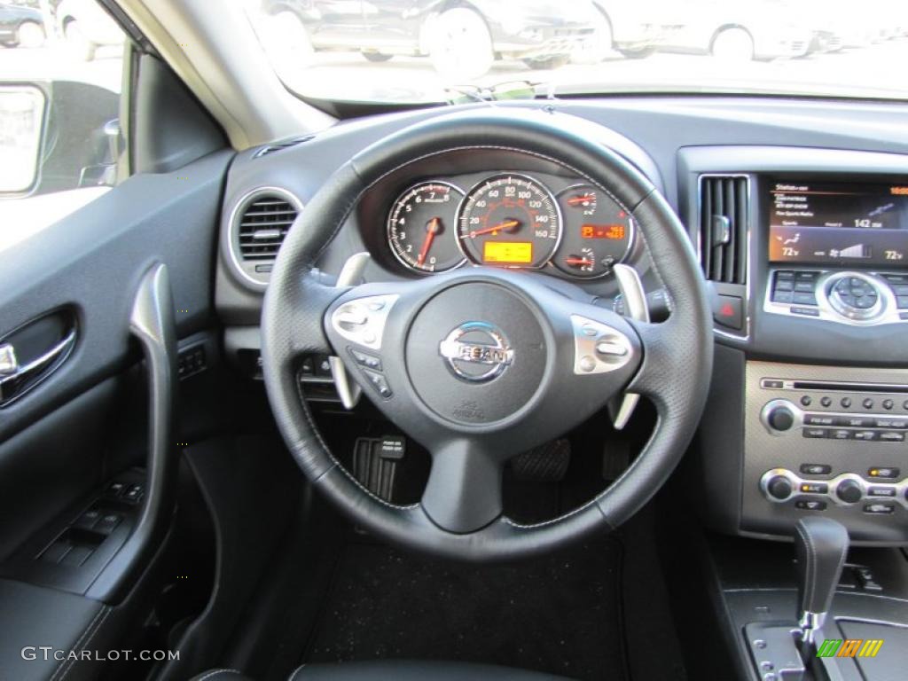 2011 Nissan Maxima 3.5 SV Sport Charcoal Dashboard Photo #44255536