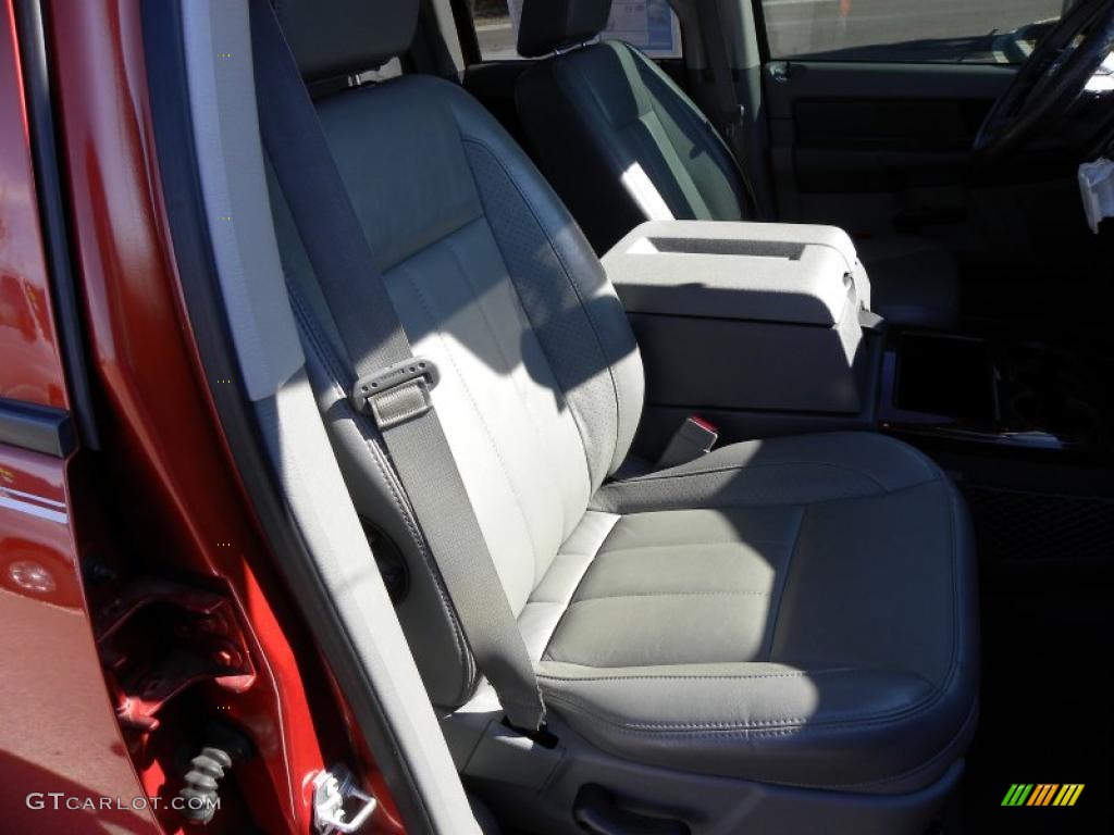 2008 Ram 1500 Laramie Quad Cab - Sunburst Orange Pearl / Medium Slate Gray photo #9