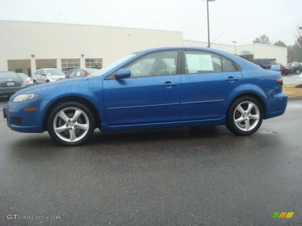 2008 MAZDA6 i Grand Touring Hatchback - Bright Island Blue / Black photo #3