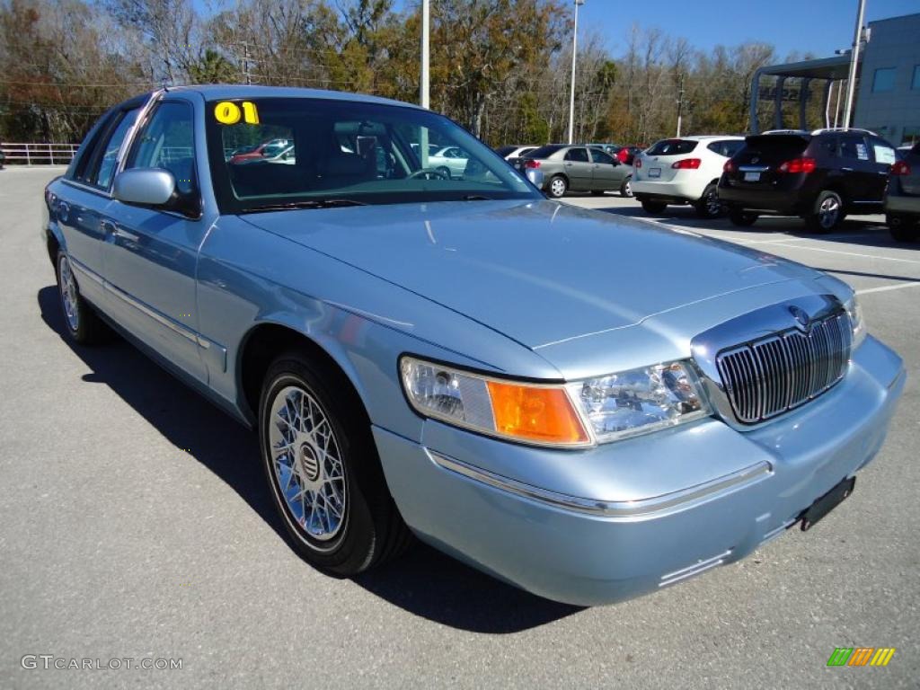 2001 Grand Marquis GS - Light Blue Metallic / Light Graphite photo #14