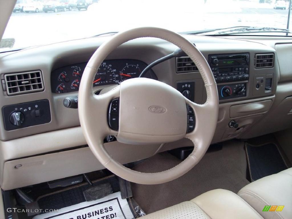 2001 Ford F350 Super Duty Lariat SuperCab 4x4 Medium Parchment Dashboard Photo #44262712