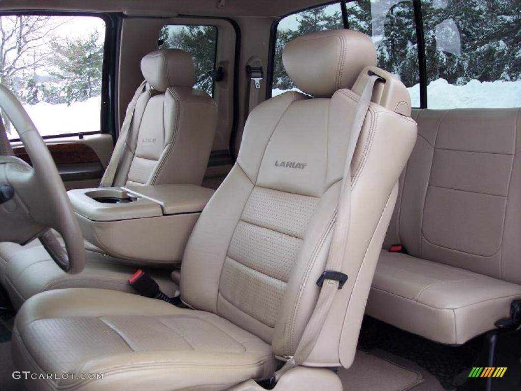 Medium Parchment Interior 2001 Ford F350 Super Duty Lariat SuperCab 4x4 Photo #44262740