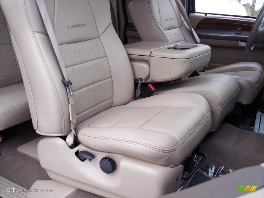 Medium Parchment Interior 2001 Ford F350 Super Duty Lariat SuperCab 4x4 Photo #44262900
