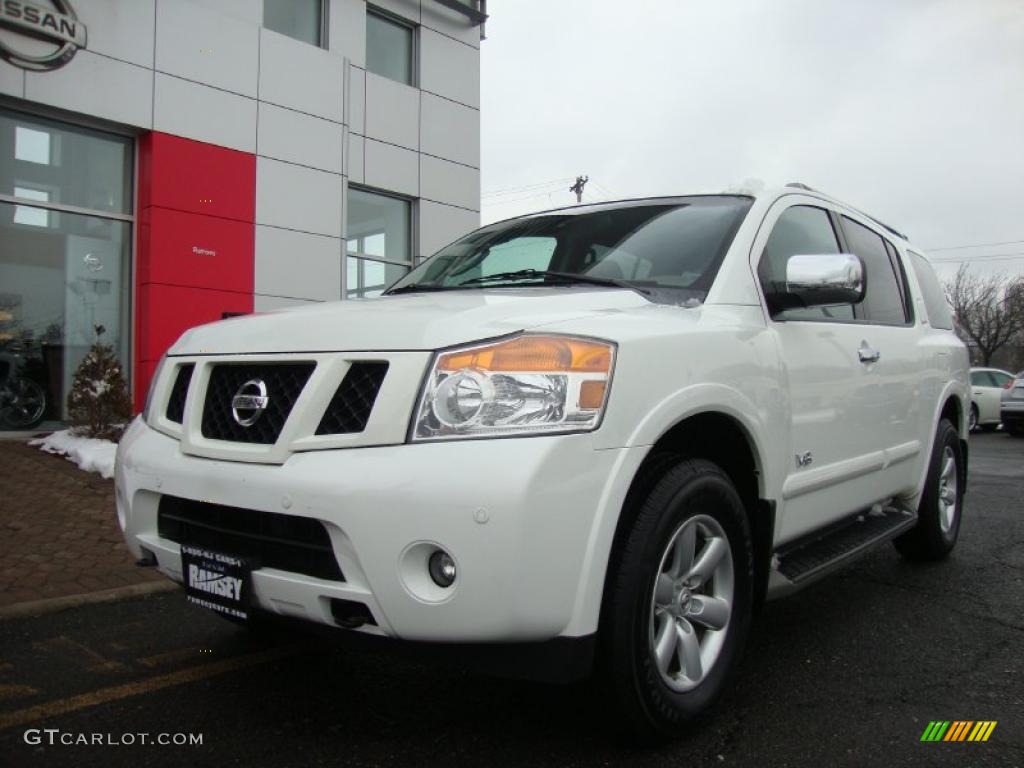 Blizzard White 2008 Nissan Armada SE 4x4 Exterior Photo #44266478