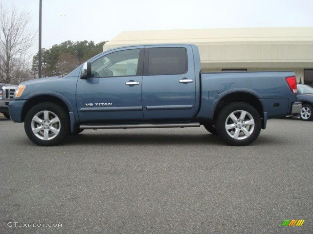Blue Steel 2011 Nissan Titan SL Crew Cab 4x4 Exterior Photo #44272904