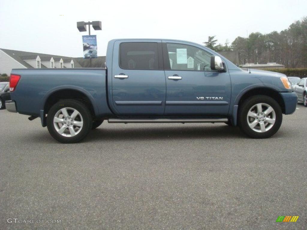 Blue Steel 2011 Nissan Titan SL Crew Cab 4x4 Exterior Photo #44272968