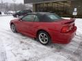 2002 Laser Red Metallic Ford Mustang GT Convertible  photo #2
