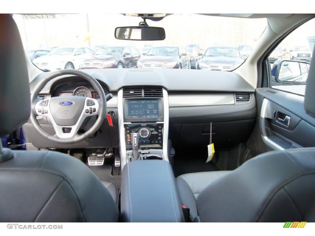 2011 Ford Edge Sport AWD Charcoal Black/Silver Smoke Metallic Dashboard Photo #44273816