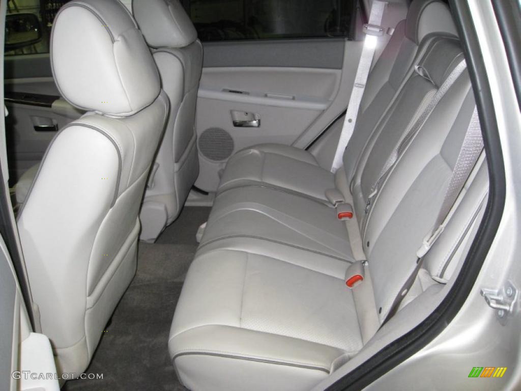 Light Graystone Royale Leather Interior 2009 Jeep Grand Cherokee Overland 4x4 Photo #44276493