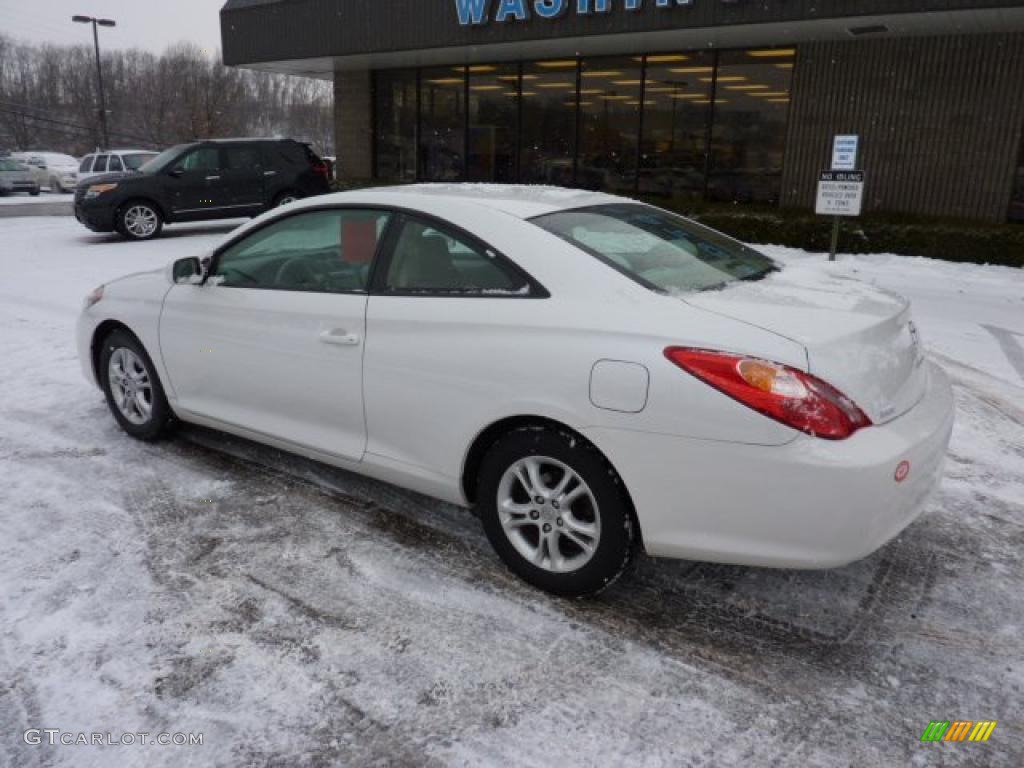 2006 Solara SE Coupe - Arctic Frost Pearl / Ivory photo #2
