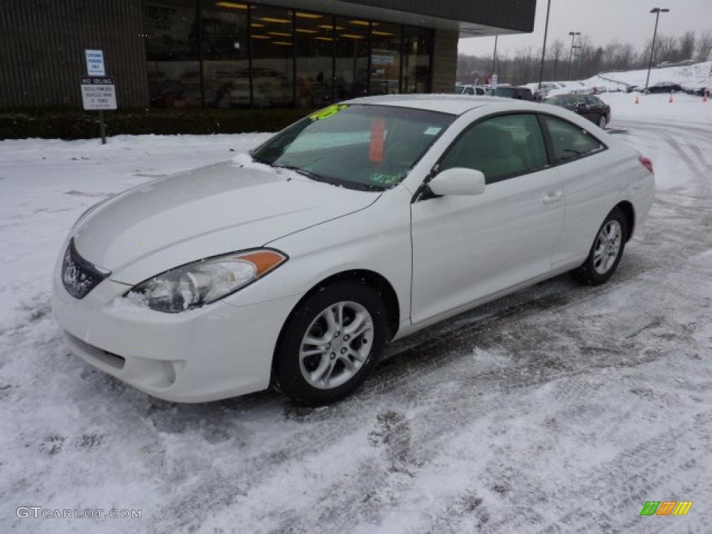 2006 Solara SE Coupe - Arctic Frost Pearl / Ivory photo #8