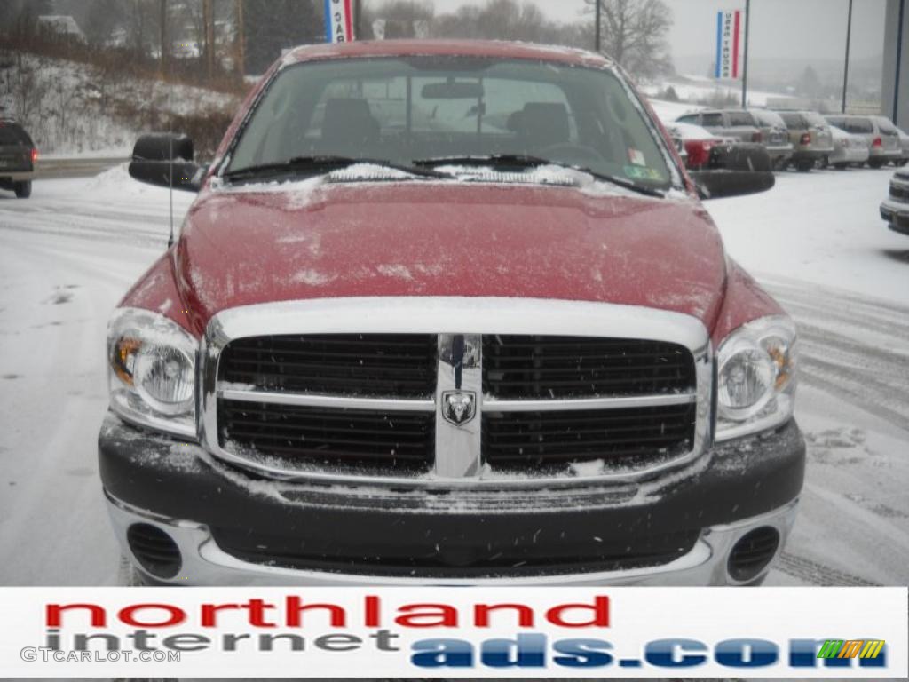 2007 Ram 1500 ST Quad Cab 4x4 - Flame Red / Medium Slate Gray photo #3