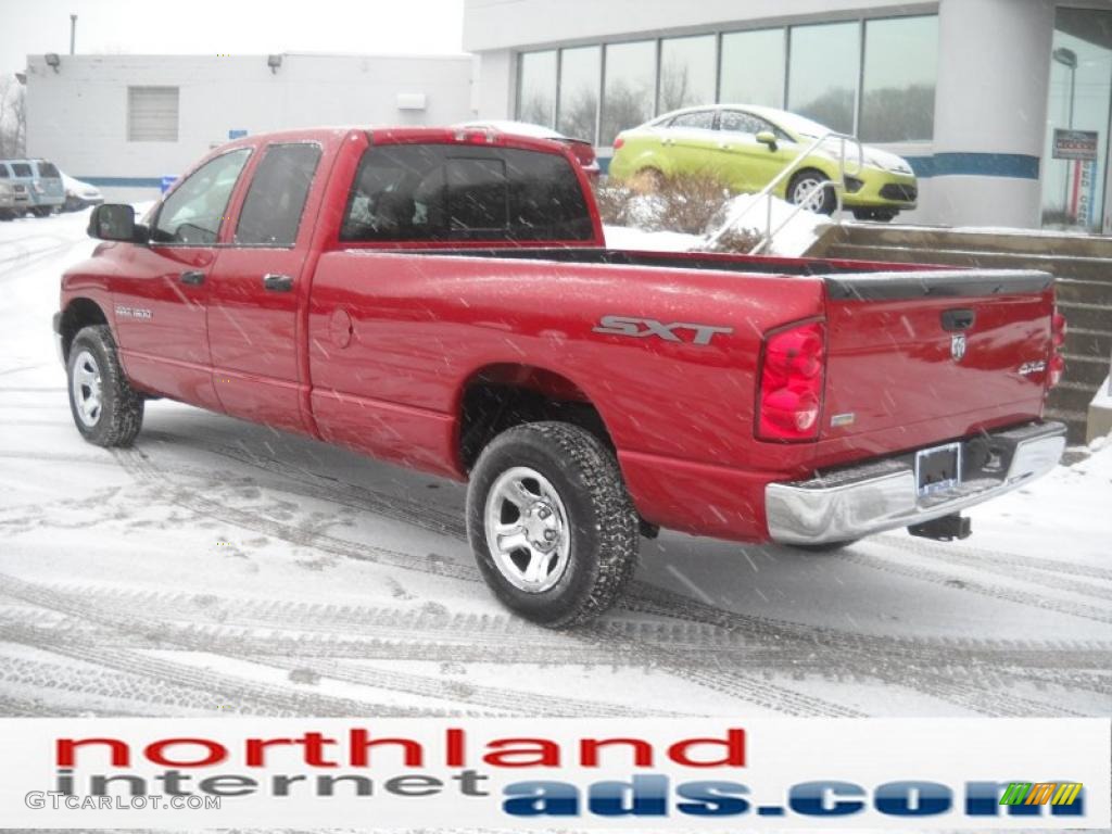 2007 Ram 1500 ST Quad Cab 4x4 - Flame Red / Medium Slate Gray photo #8