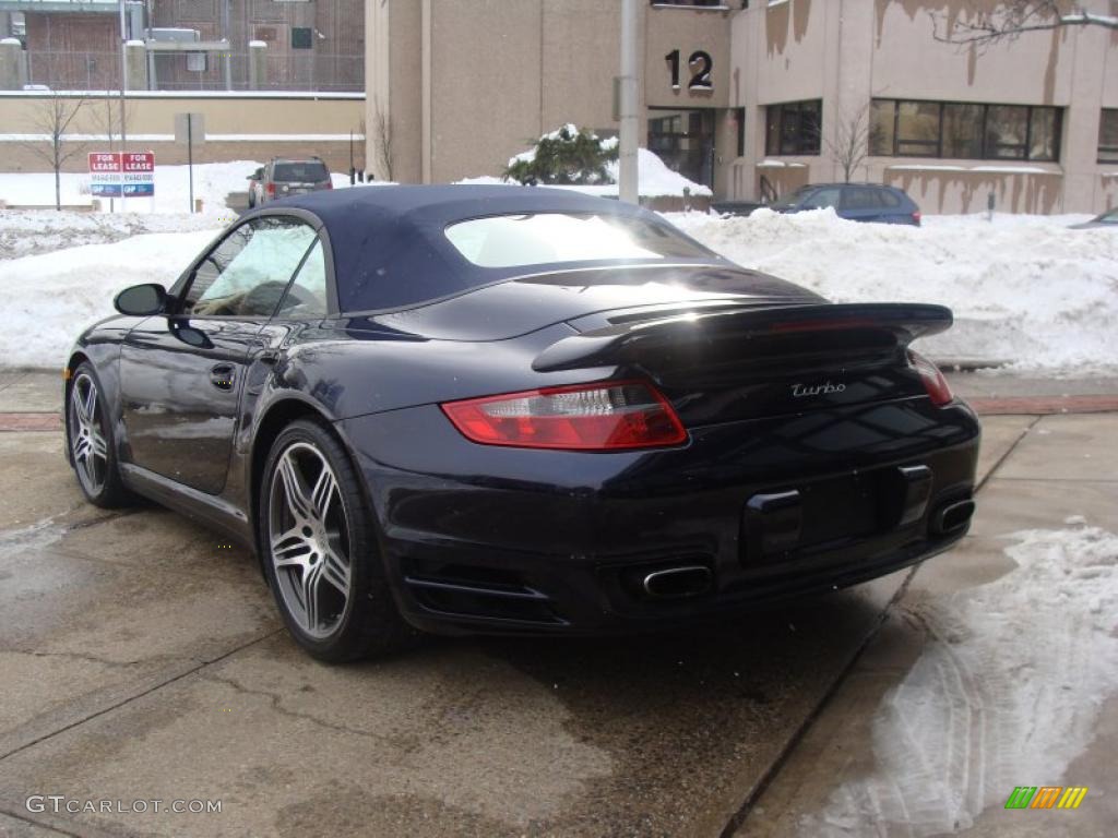 2008 911 Turbo Cabriolet - Midnight Blue Metallic / Natural Brown photo #6