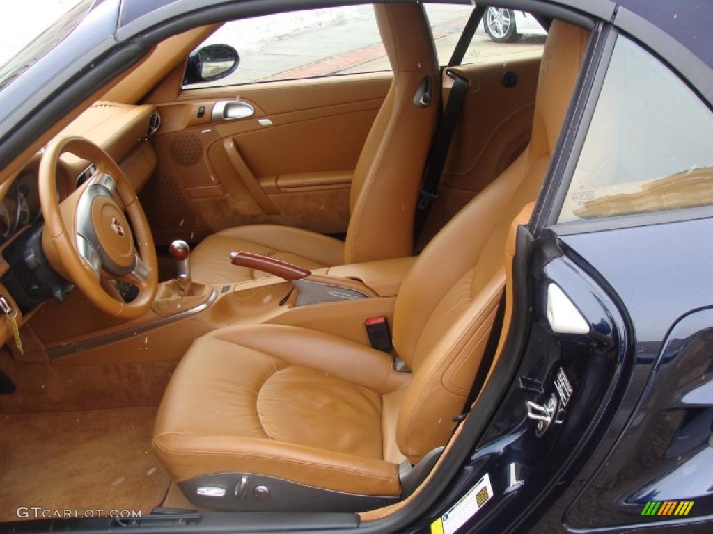 2008 911 Turbo Cabriolet - Midnight Blue Metallic / Natural Brown photo #11