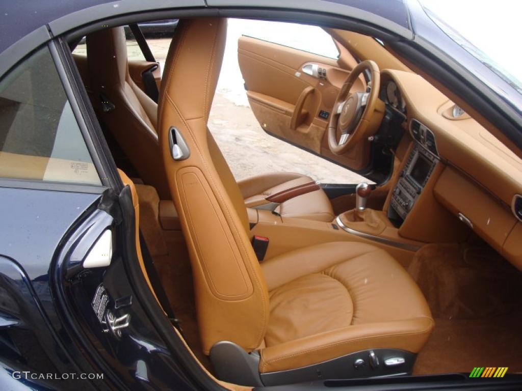Natural Brown Interior 2008 Porsche 911 Turbo Cabriolet Photo #44279901