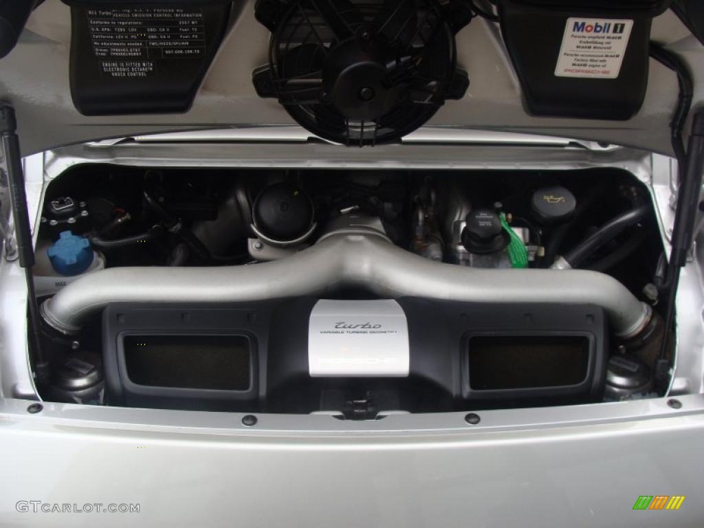 2007 911 Turbo Coupe - Arctic Silver Metallic / Black photo #22