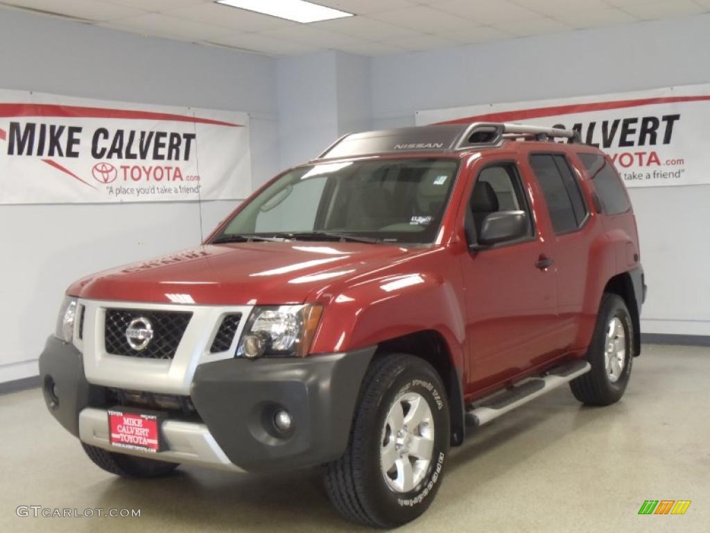 2010 Xterra S 4x4 - Red Brick Metallic / Gray photo #1