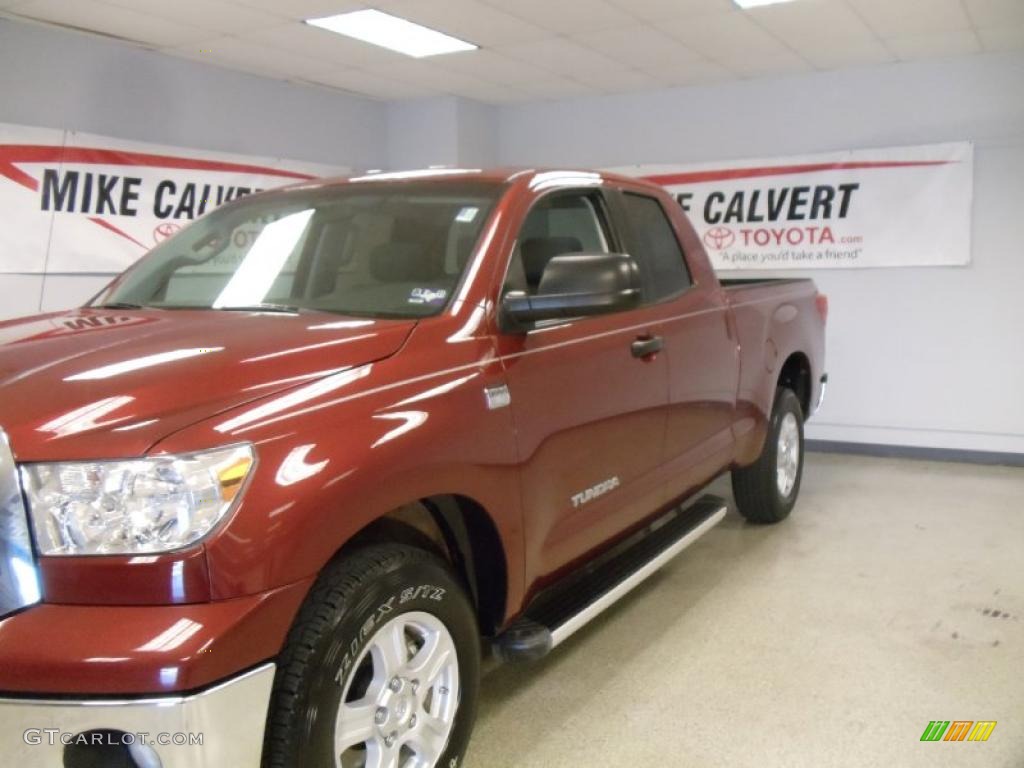 2010 Tundra Double Cab - Salsa Red Pearl / Sand Beige photo #6