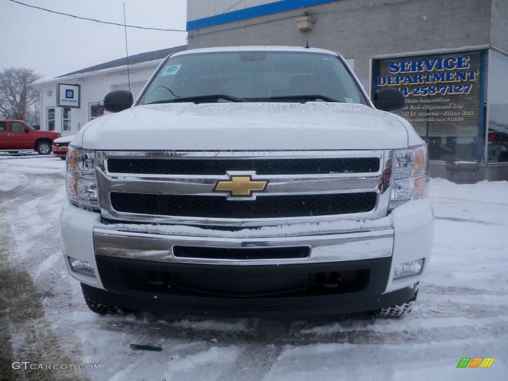 2011 Silverado 1500 LT Extended Cab 4x4 - Summit White / Ebony photo #2