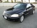 2000 Flamenco Black Pearl Honda Civic EX Coupe  photo #6