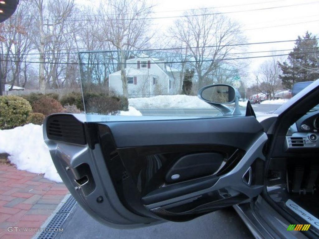2005 Porsche Carrera GT Standard Carrera GT Model Dark Grey Natural Leather Door Panel Photo #44289476