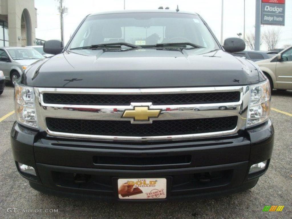 2009 Silverado 1500 LTZ Extended Cab 4x4 - Black / Light Cashmere photo #8