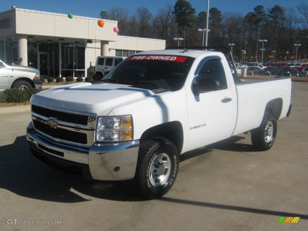2008 Silverado 2500HD Work Truck Regular Cab - Summit White / Dark Titanium photo #1