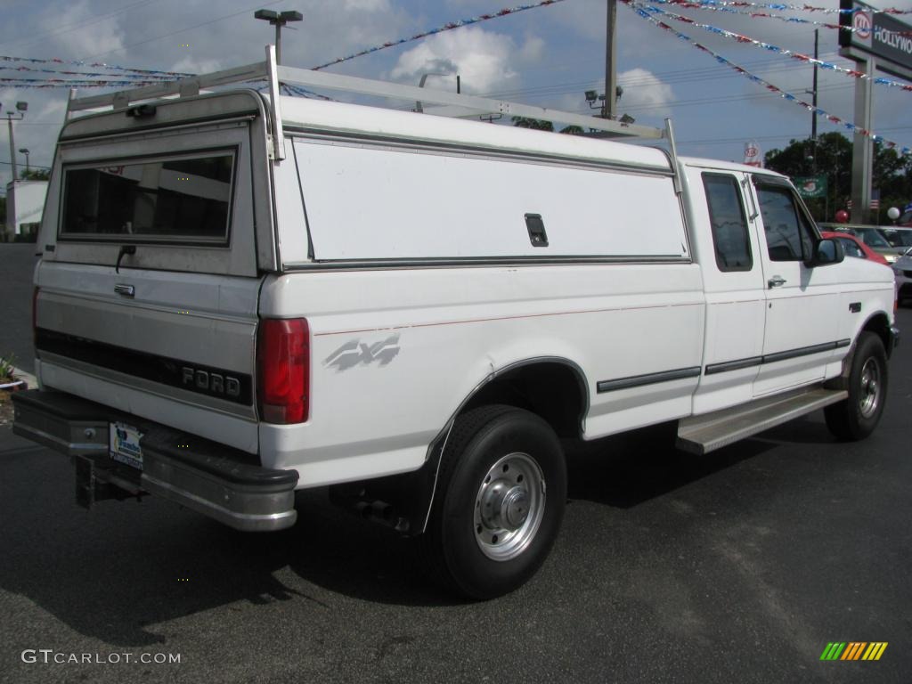 1996 F250 XL Extended Cab 4x4 - Oxford White / Grey photo #12