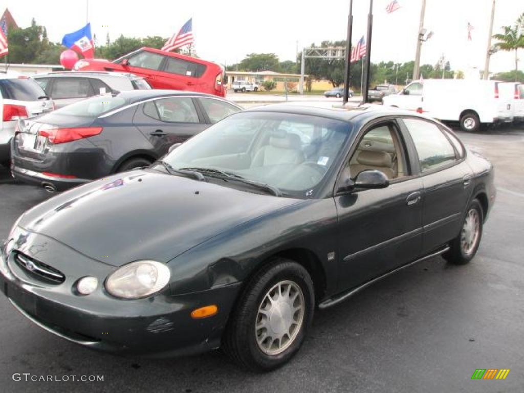 1998 Taurus SE - Dark Green Satin Metallic / Medium Prairie Tan photo #5