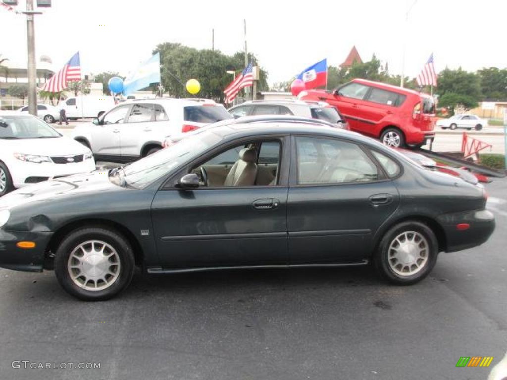 1998 Taurus SE - Dark Green Satin Metallic / Medium Prairie Tan photo #6