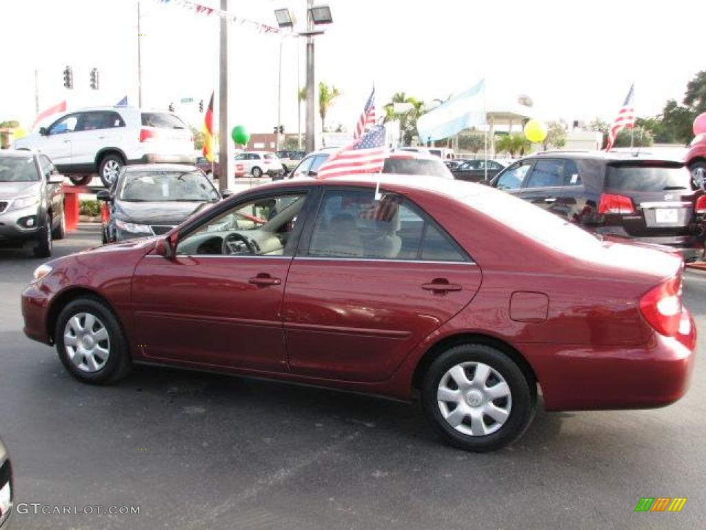 2003 Camry LE - Salsa Red Pearl / Stone photo #6
