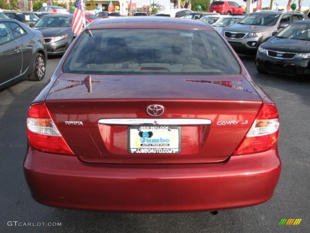 2003 Camry LE - Salsa Red Pearl / Stone photo #9