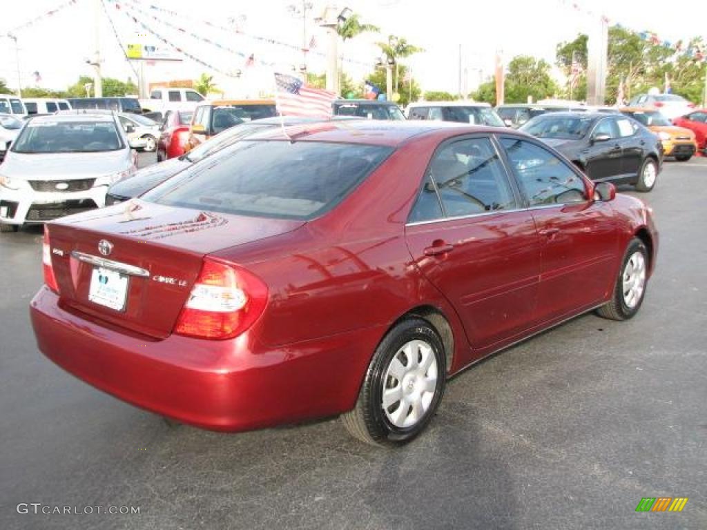 2003 Camry LE - Salsa Red Pearl / Stone photo #11