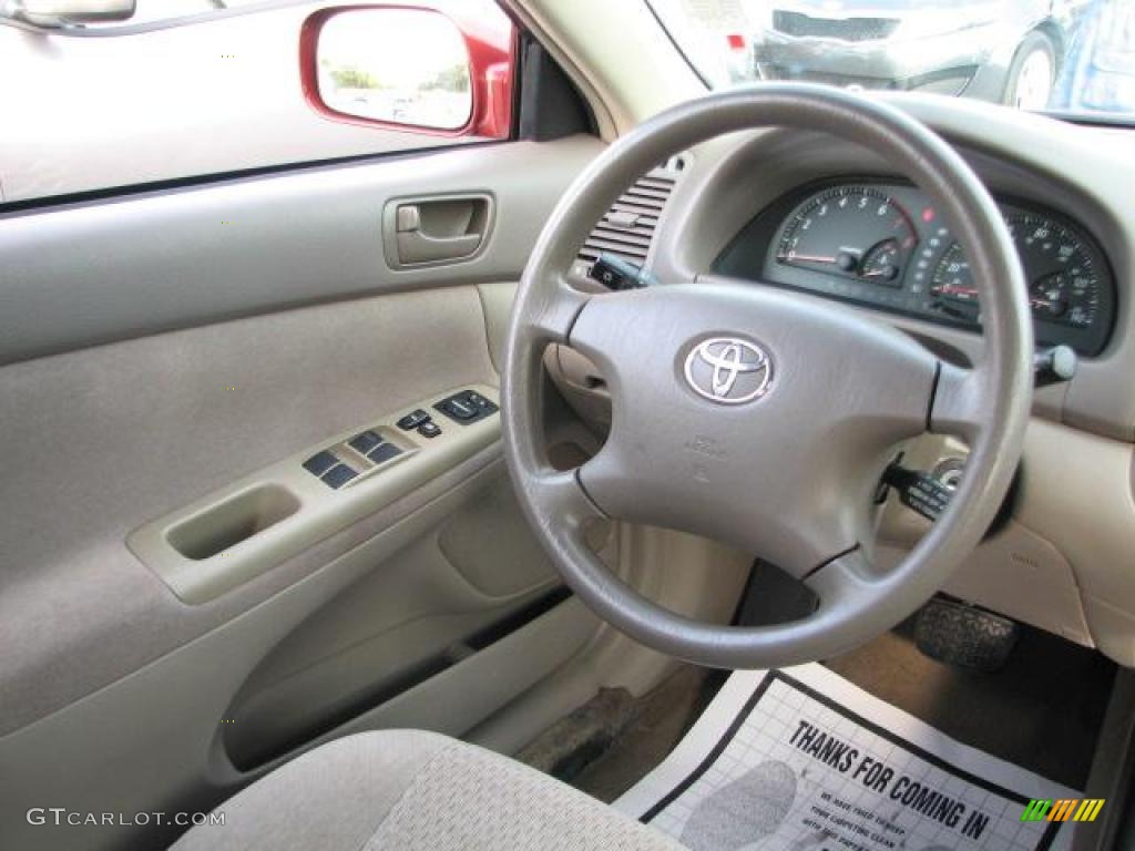 2003 Camry LE - Salsa Red Pearl / Stone photo #18