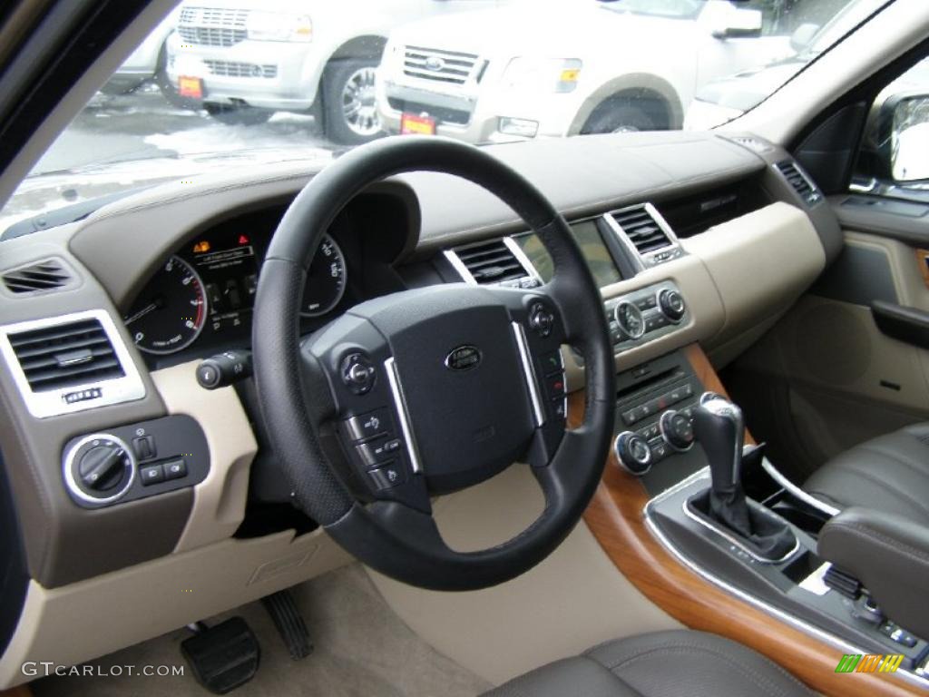 2010 Land Rover Range Rover Sport HSE Premium Arabica/Arabica Stitching Dashboard Photo #44298578