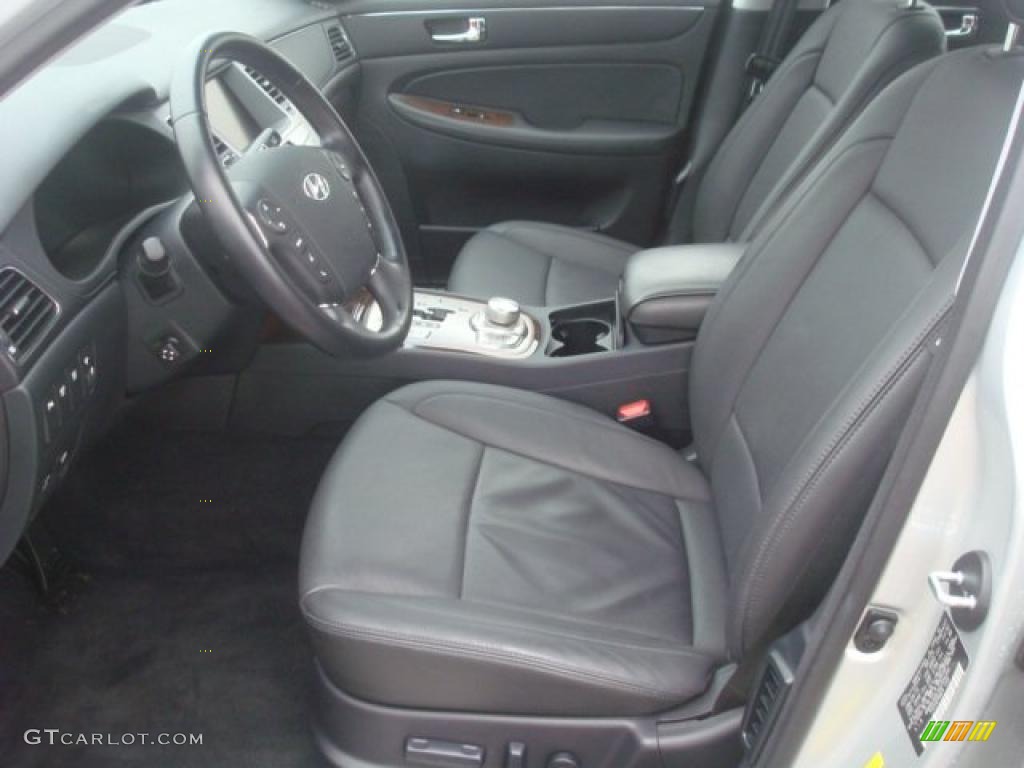 Jet Black Interior 2010 Hyundai Genesis 3.8 Sedan Photo #44300927