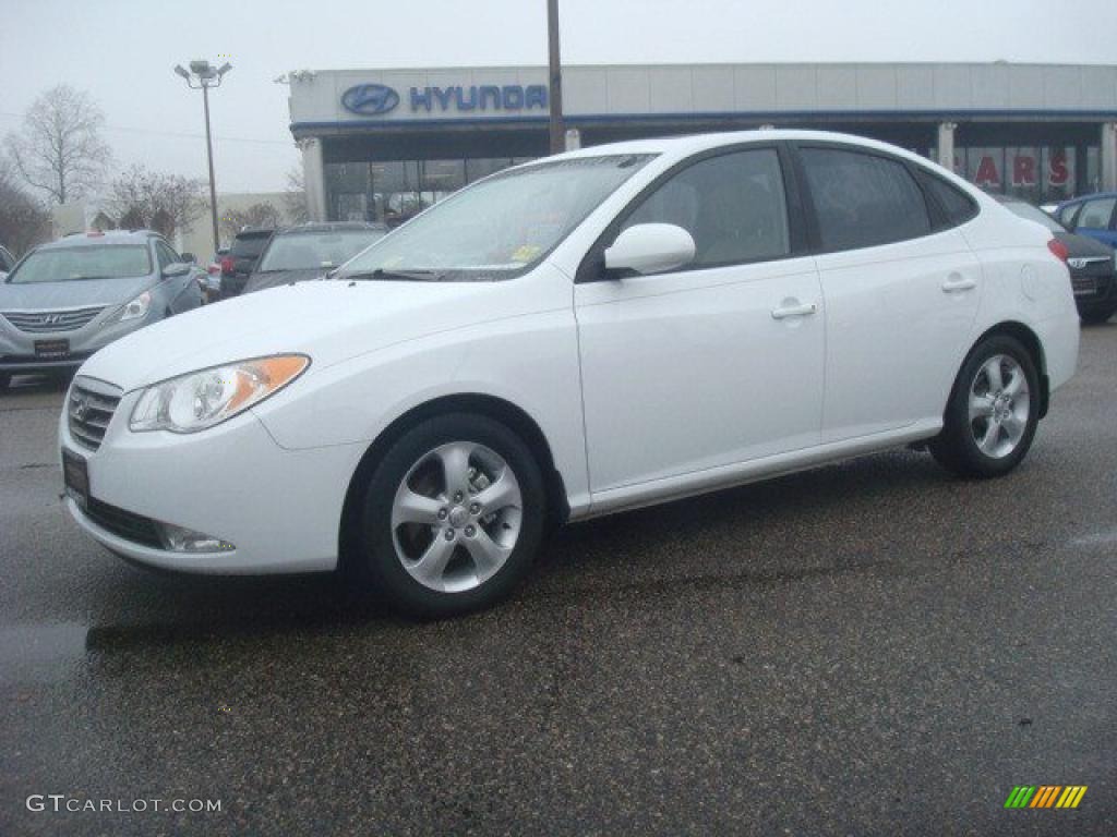 2007 Elantra SE Sedan - Captiva White / Beige photo #2