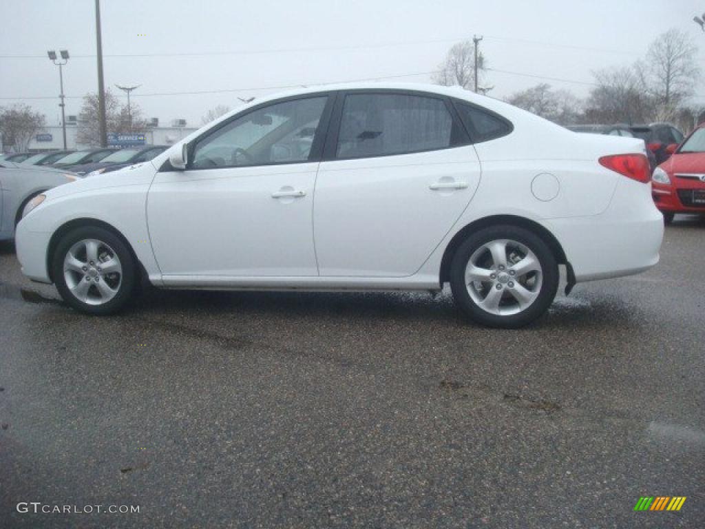 2007 Elantra SE Sedan - Captiva White / Beige photo #3